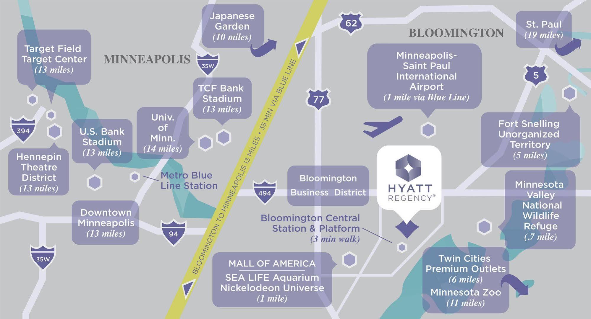 Hyatt Regency Bloomington Hotell Exteriör bild
